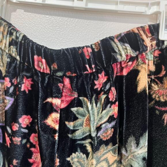 Cara Cara Milano Floral Velvet Wide Leg Pants Tapestry Print M - Picture 8 of 15